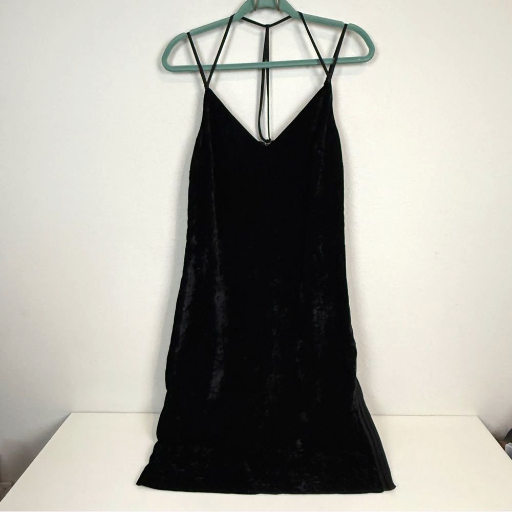 Splendid Crushed Velvet T-back Midi Dress M